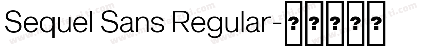 Sequel Sans Regular字体转换